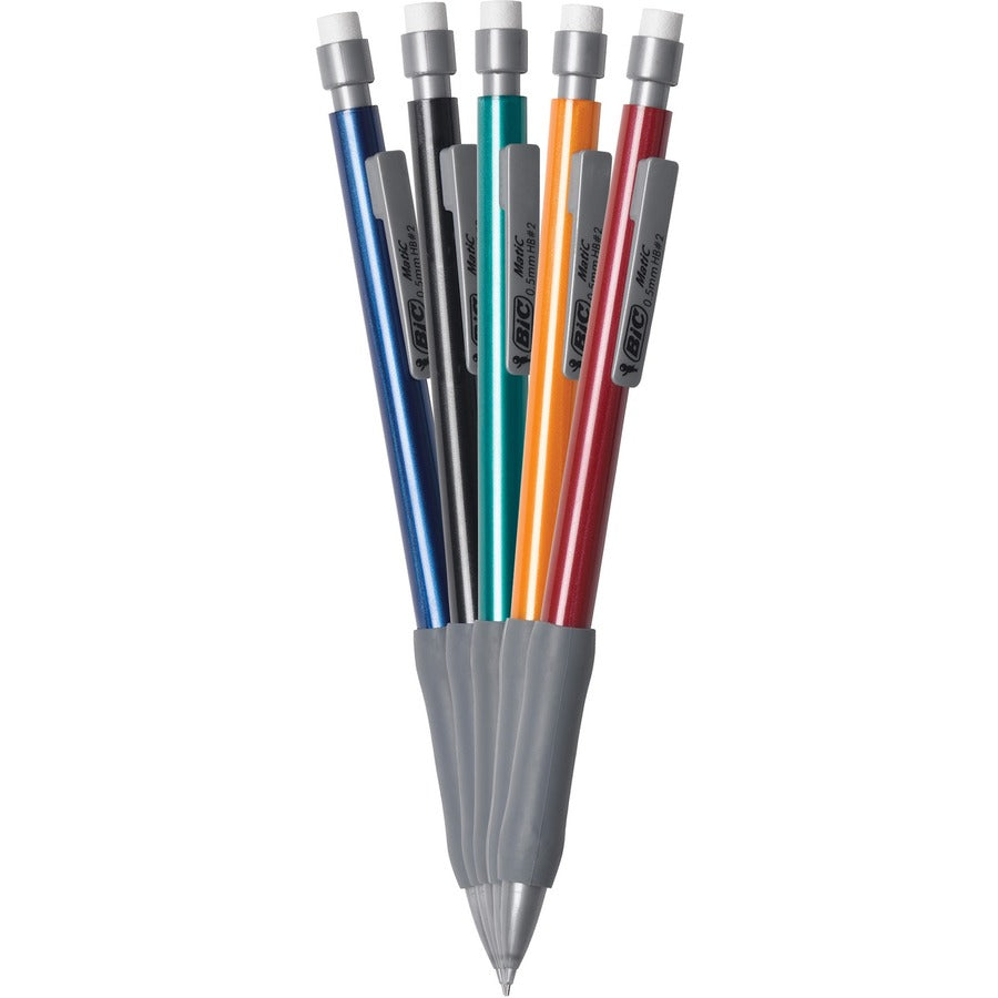 BIC Pencil Extra Comfort Mechanical Pencil, Medium Point (0.7 mm), Black, Soft Grip For Comfort & Added Control, 12-Count - MPFG11-BLK-CA