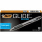 BIC Glide Bold Black Ballpoint Pens, Bold Point (1.6 mm), 12-Count Pack, Retractable Ballpoint Pens With Comfortable Full Grip - VLGB11-Blk-CA