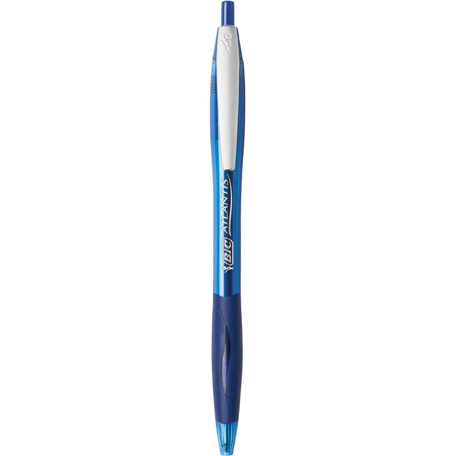 BIC Glide Blue Retractable Ballpoint Pens, Medium Point (1.0 mm), 12-Count Pack, Ultra Smooth Writing Blue Pens - VCG11-BLU-CA