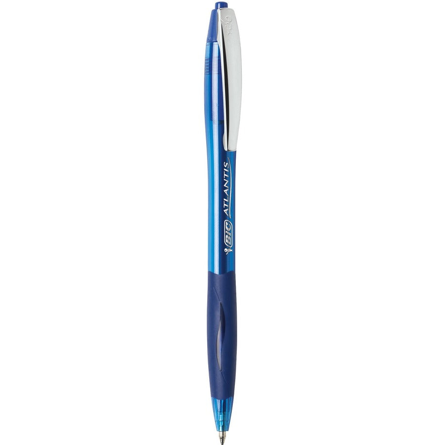 BIC Glide Blue Retractable Ballpoint Pens, Medium Point (1.0 mm), 12-Count Pack, Ultra Smooth Writing Blue Pens - VCG11-BLU-CA
