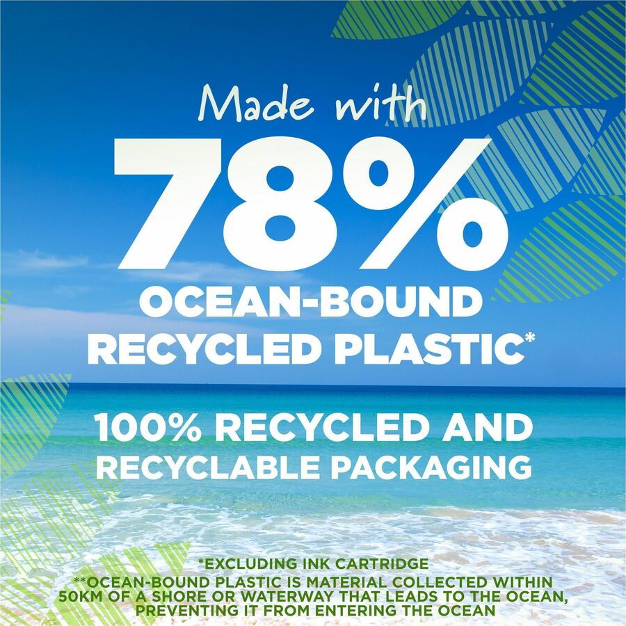BIC Ecolutions Ocean-Bound Ball Pens - BPRRP41-BLU-CA