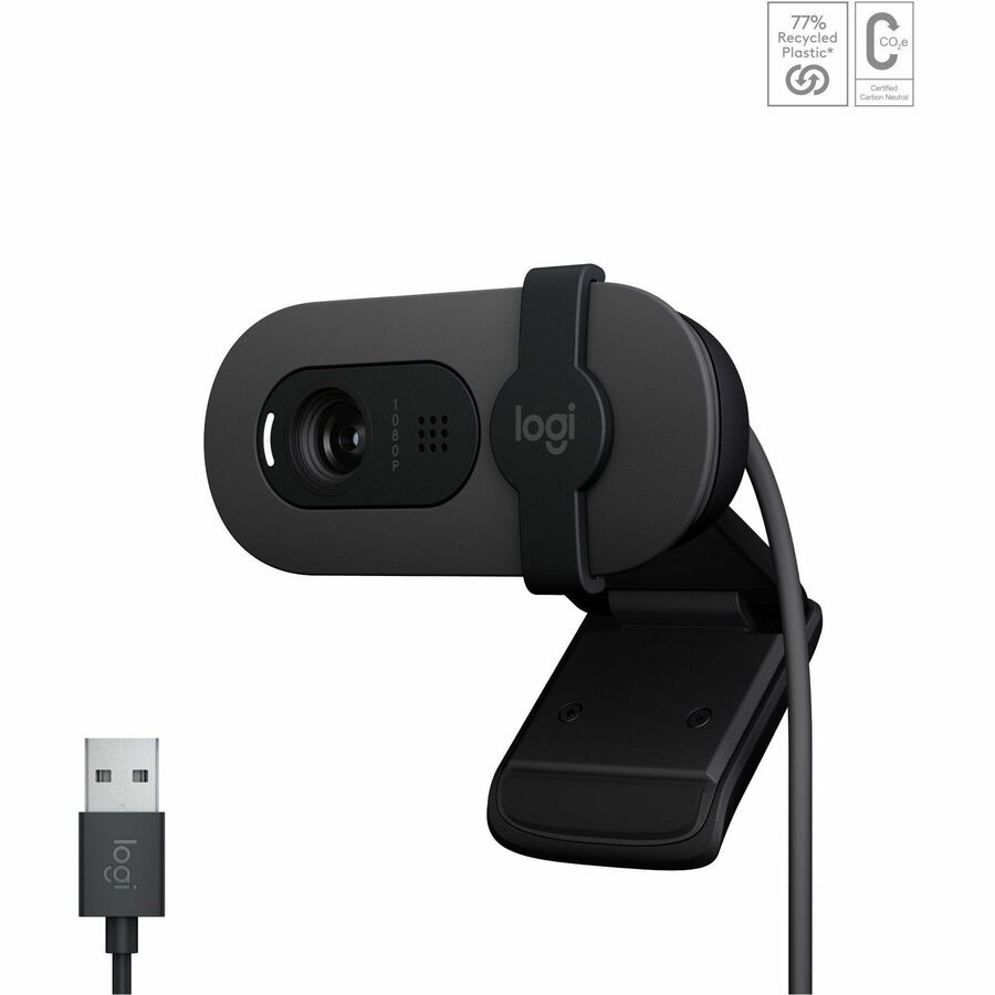 Logitech BRIO 100 Webcam - 2 Megapixel - 30 fps - Graphite - USB Type A - 960-001580