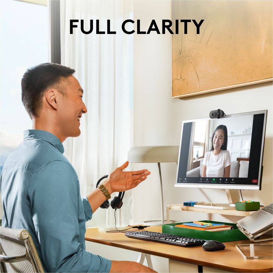 Logitech BRIO 100 Webcam - 2 Megapixel - 30 fps - Graphite - USB Type A - 960-001580