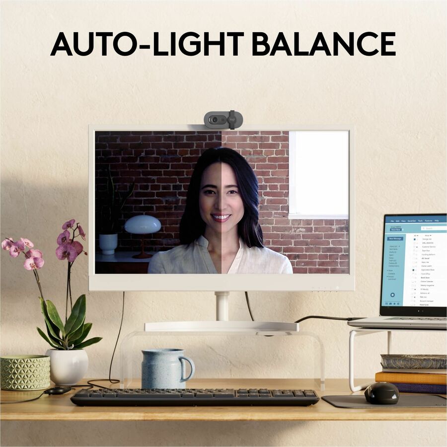 Logitech BRIO 100 Webcam - 2 Megapixel - 30 fps - Graphite - USB Type A - 960-001580