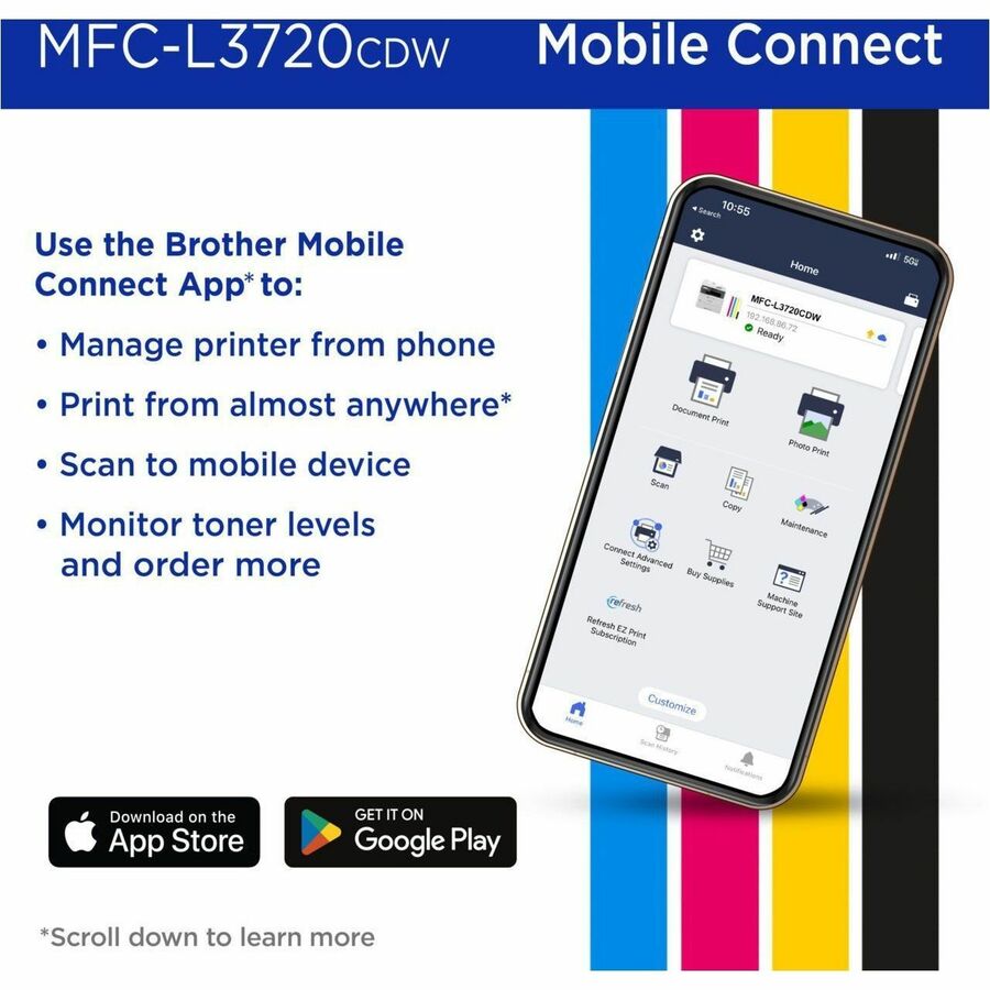 Brother MFC-L3720CDW Wireless LED Multifunction Printer - Color - MFC-L3720CDW