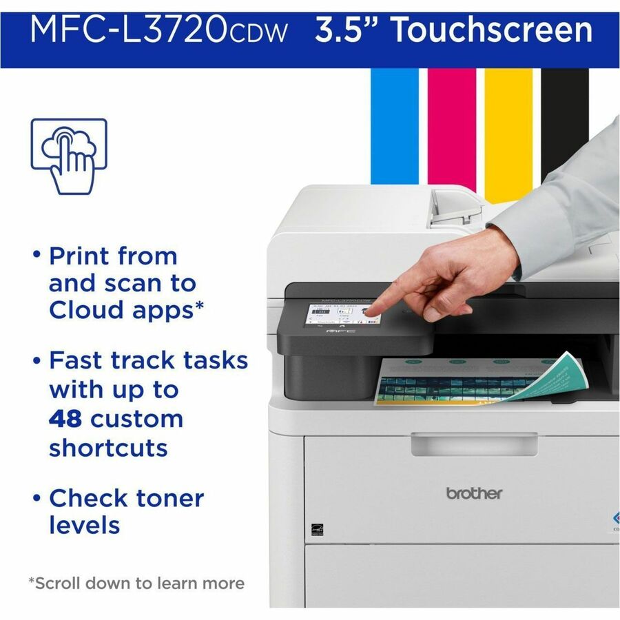 Brother MFC-L3720CDW Wireless LED Multifunction Printer - Color - MFC-L3720CDW