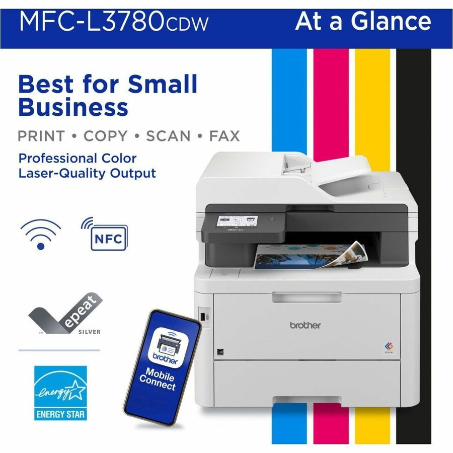 Brother MFC-L3780CDW Wired & Wireless Laser Multifunction Printer - Color - MFC-L3780CDW