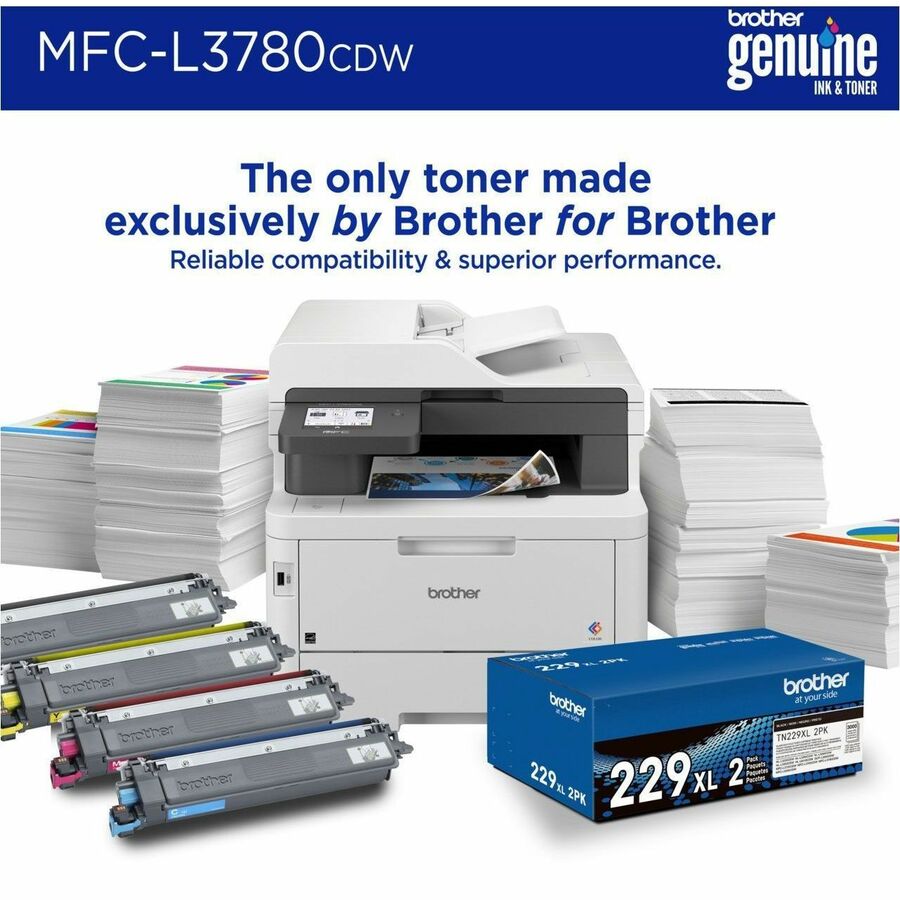 Brother MFC-L3780CDW Wired & Wireless Laser Multifunction Printer - Color - MFC-L3780CDW