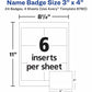 Avery&reg; Name Badges with Magnets, 3" x 4" , 24 Badges (8780) - 8780
