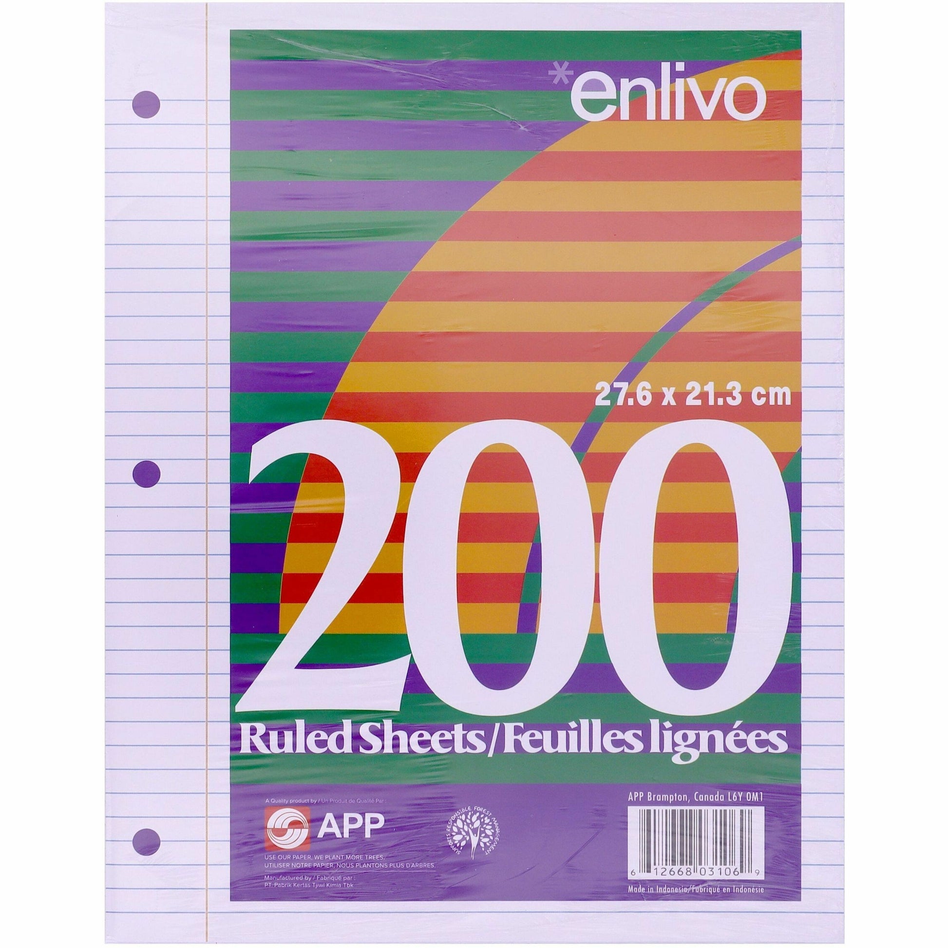 APP Loose-Leaf Paper, 7mm Ruled, 200 Sheets