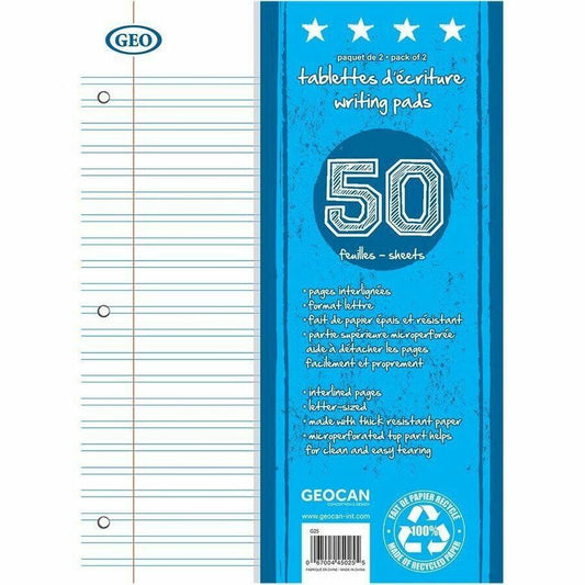 GEO Writing Pads, Pack of 2
