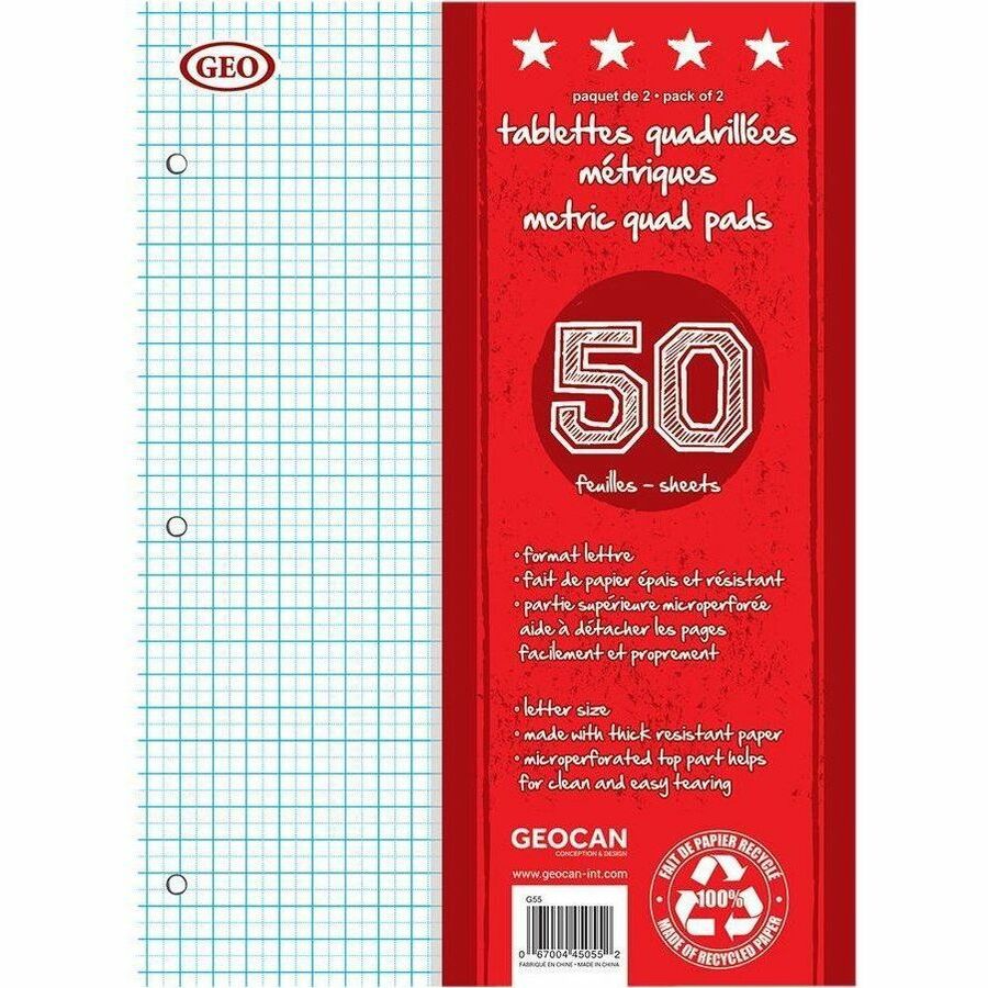 GEO Writing Pads, Pack of 2