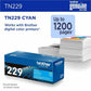 Brother Original Standard Yield Laser Toner Cartridge - Cyan - 1 Each - TN229C
