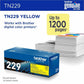 Brother Original Standard Yield Laser Toner Cartridge - Yellow - 1 Each - TN229Y