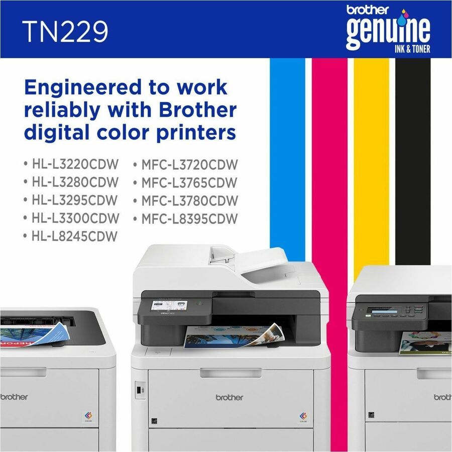 Brother Original Standard Yield Laser Toner Cartridge - Yellow - 1 Each - TN229Y