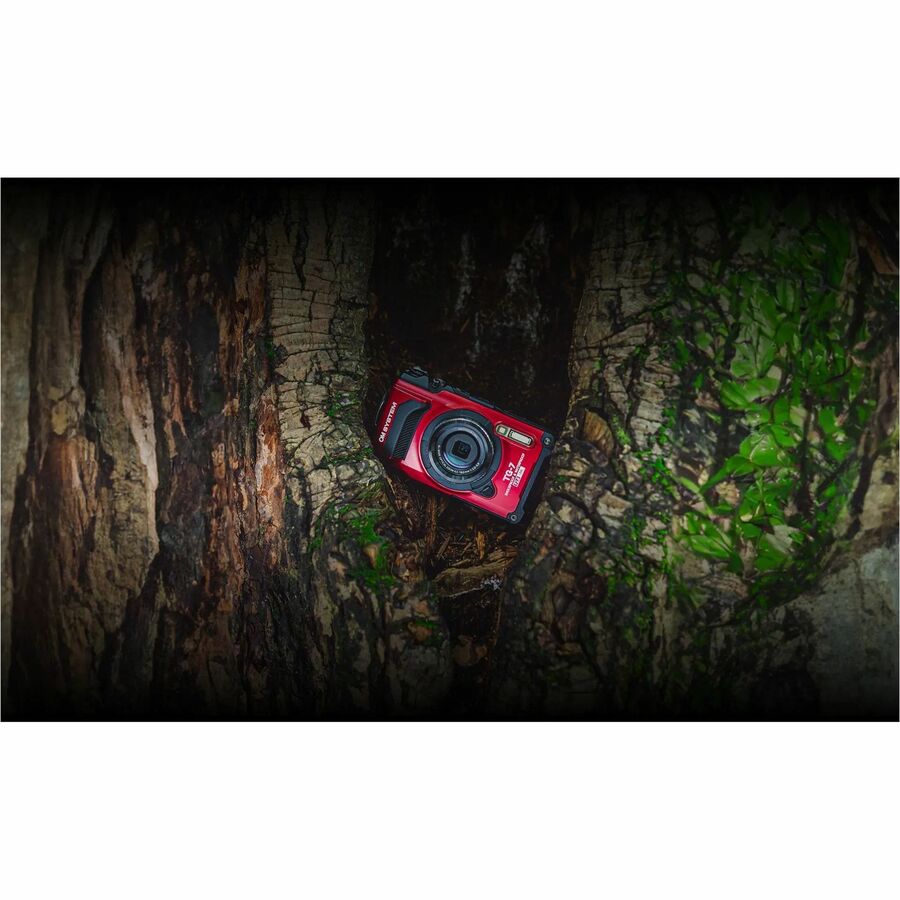 Olympus OM SYSTEM TG-7 12 Megapixel Compact Camera - Black, Red - V110030RU000