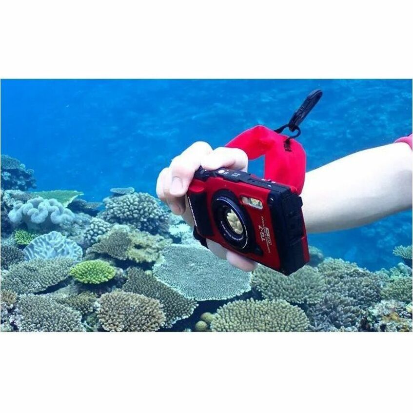 Olympus OM SYSTEM TG-7 12 Megapixel Compact Camera - Black, Red - V110030RU000