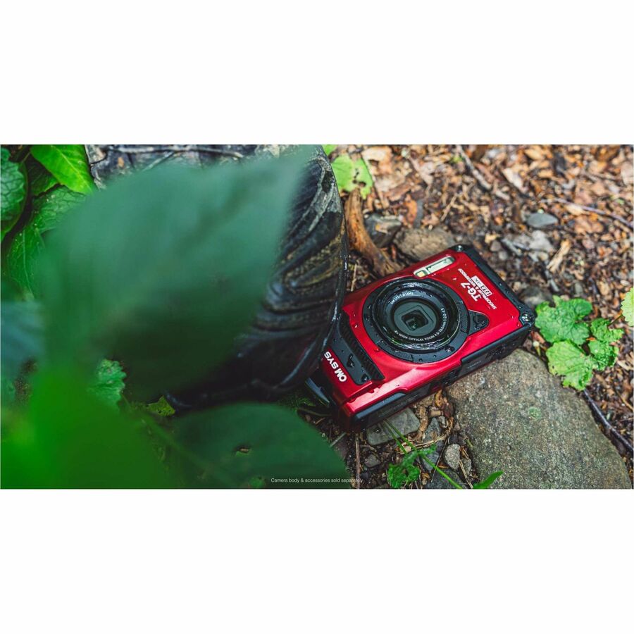 Olympus OM SYSTEM TG-7 12 Megapixel Compact Camera - Black, Red - V110030RU000