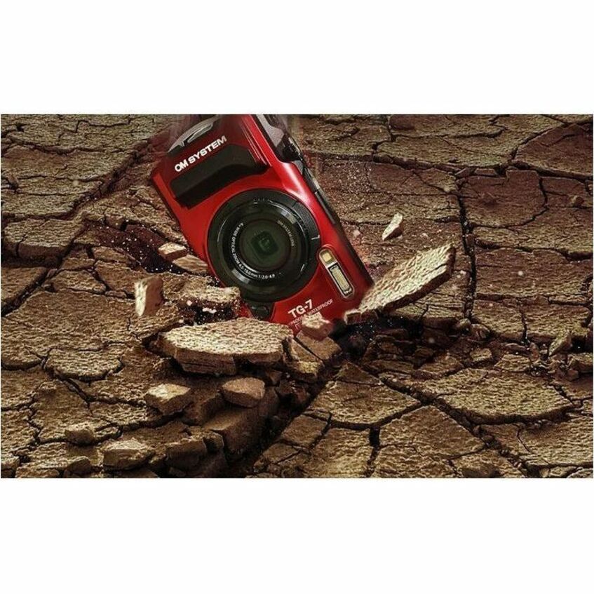 Olympus OM SYSTEM TG-7 12 Megapixel Compact Camera - Black, Red - V110030RU000