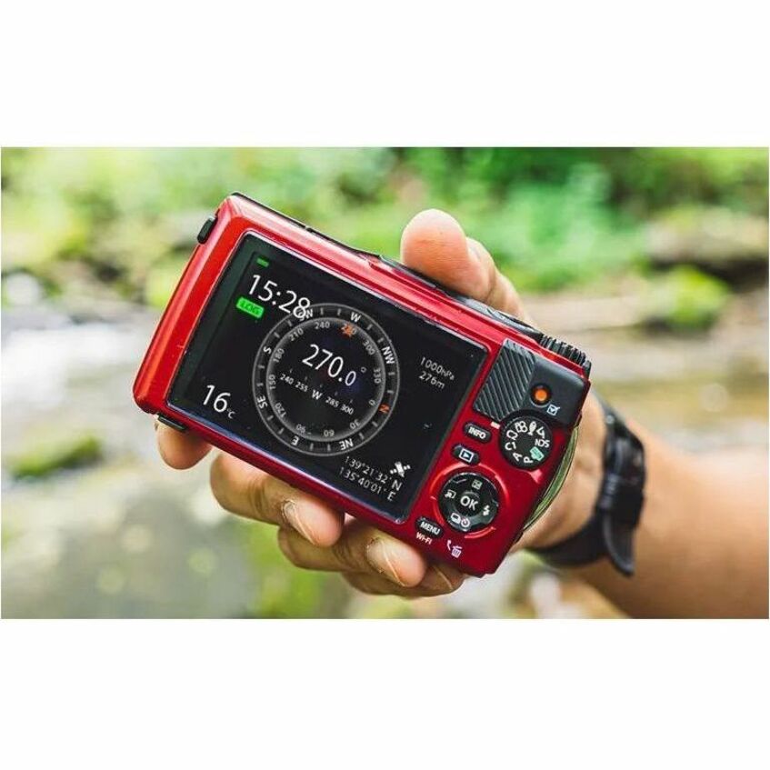 Olympus OM SYSTEM TG-7 12 Megapixel Compact Camera - Black, Red - V110030RU000