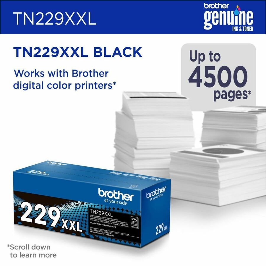 Brother Original Super High Yield Laser Toner Cartridge - Black - 1 Each - TN229XXLBK