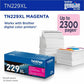 Brother Original High Yield Laser Toner Cartridge - Magenta - 1 Each - TN229XLM