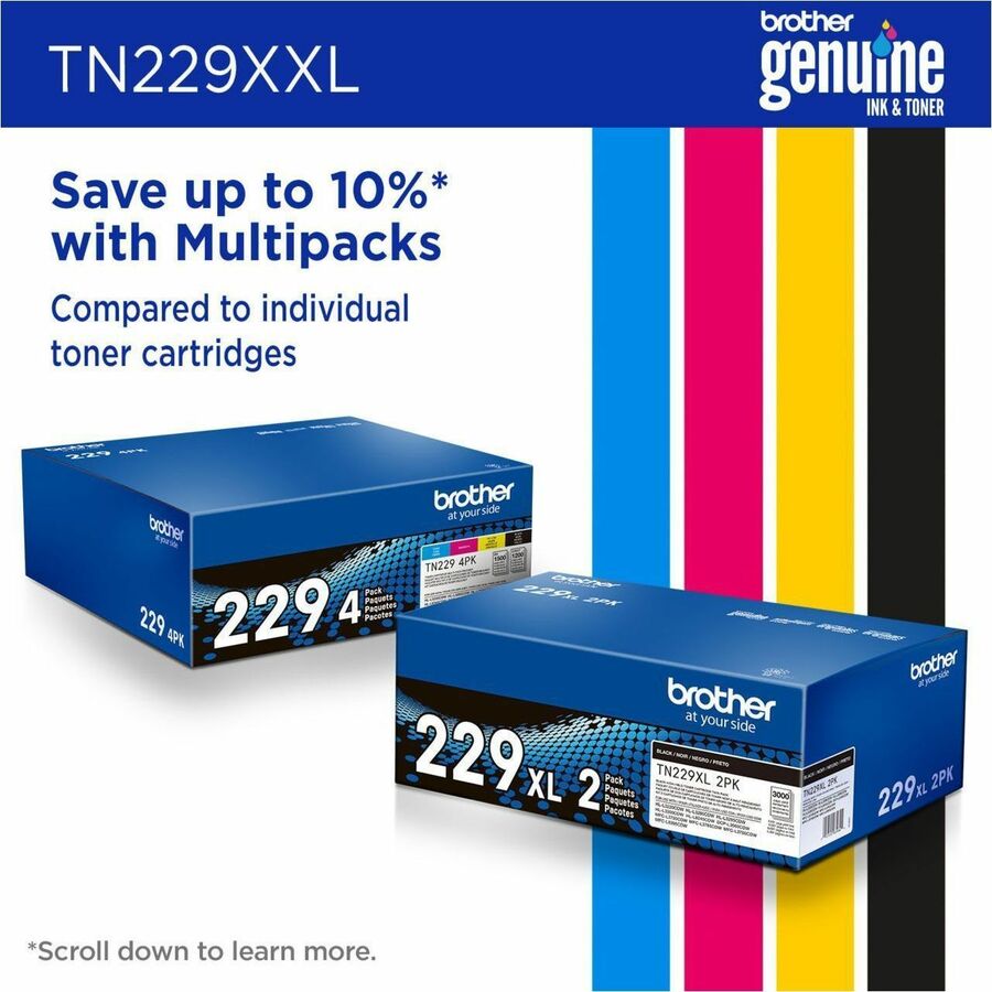 Brother Original Super High Yield Laser Toner Cartridge - Yellow - 1 Each - TN229XXLY
