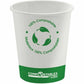 Globe Single Wall Hot/Cold Compostable Paper Cups - 12 Oz / White