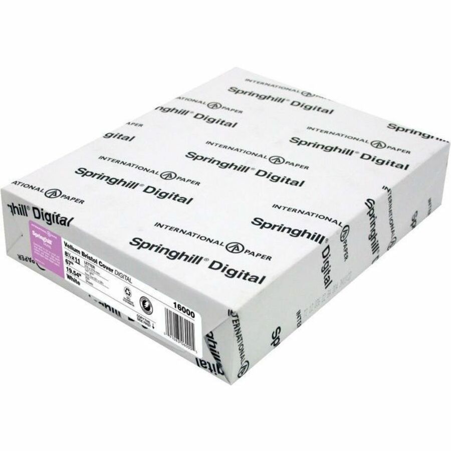 Springhill Vellum Bristol Cover White 250 sheets/pkg - 16000
