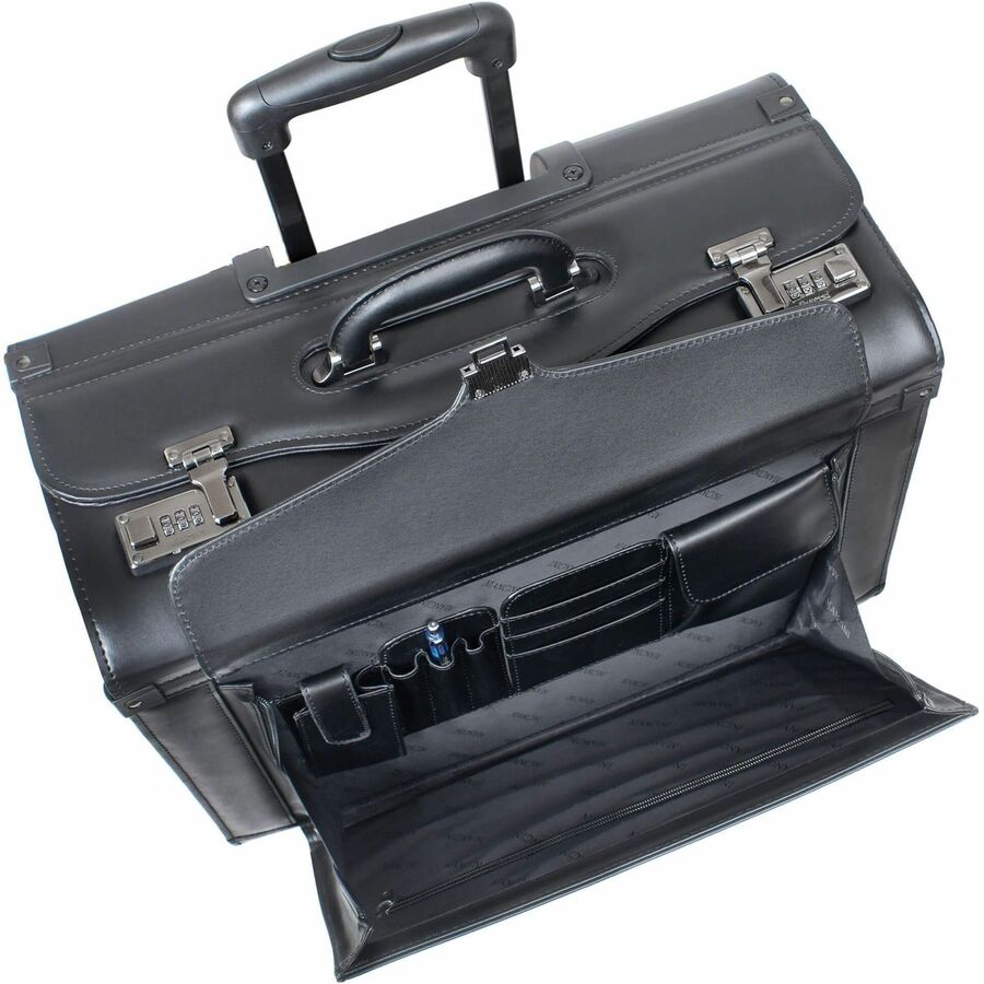 MANCINI Business Carrying Case for 17" Notebook, Folder, Document, Catalogue, Sample - Black - 90458-BLACK