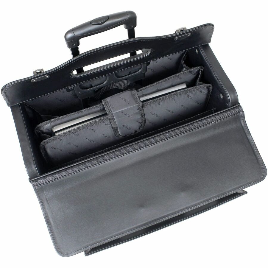 MANCINI Business Carrying Case for 17" Notebook, Folder, Document, Catalogue, Sample - Black - 90458-BLACK