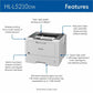 Brother HL-L5210DW Desktop Wireless Laser Printer - Monochrome - HLL5210DW