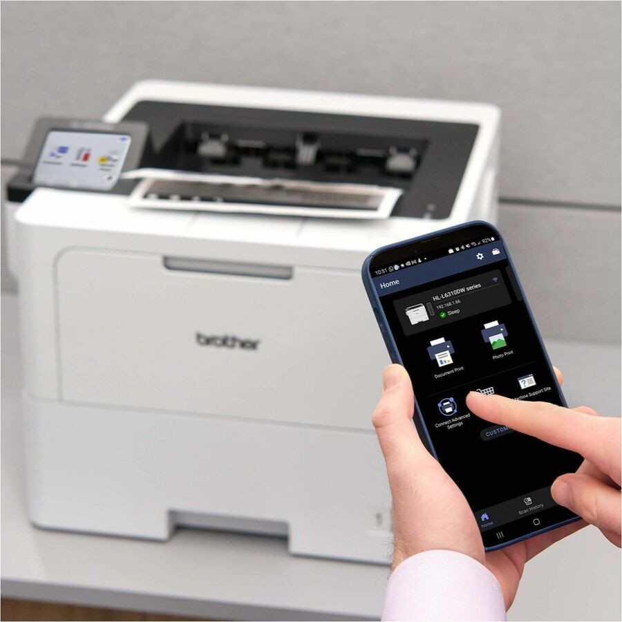 Brother HL-L6310DW Desktop Wireless Laser Printer - Monochrome - HLL6310DW