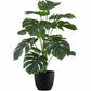 Monarch Specialties Artificial Plant - 24"H / Indoor Monstera / 5" Black Pot