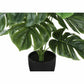 Monarch Specialties Artificial Plant - 24"H / Indoor Monstera / 5" Black Pot - I9576