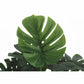 Monarch Specialties Artificial Plant - 24"H / Indoor Monstera / 5" Black Pot - I9576