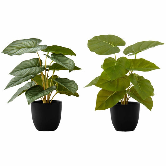 Monarch Specialties Artificial Plant - 2Pcs / 13"H Epipremnum / 4" Pot