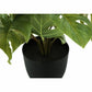 Monarch Specialties Artificial Plant - 2pcs / 13"H Monstera/Calathea/ 4" Pot - I9584
