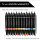 Prismacolor Premier Dual-Ended Art Marker Sets, Fine and Chisel Tip - 2173308