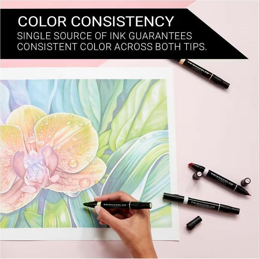 Prismacolor Premier Dual-Ended Art Marker Sets, Fine and Chisel Tip - 2173306