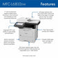 Brother MFC-L6810DW Wireless Laser Multifunction Printer - Monochrome - Gray - MFCL6810DW