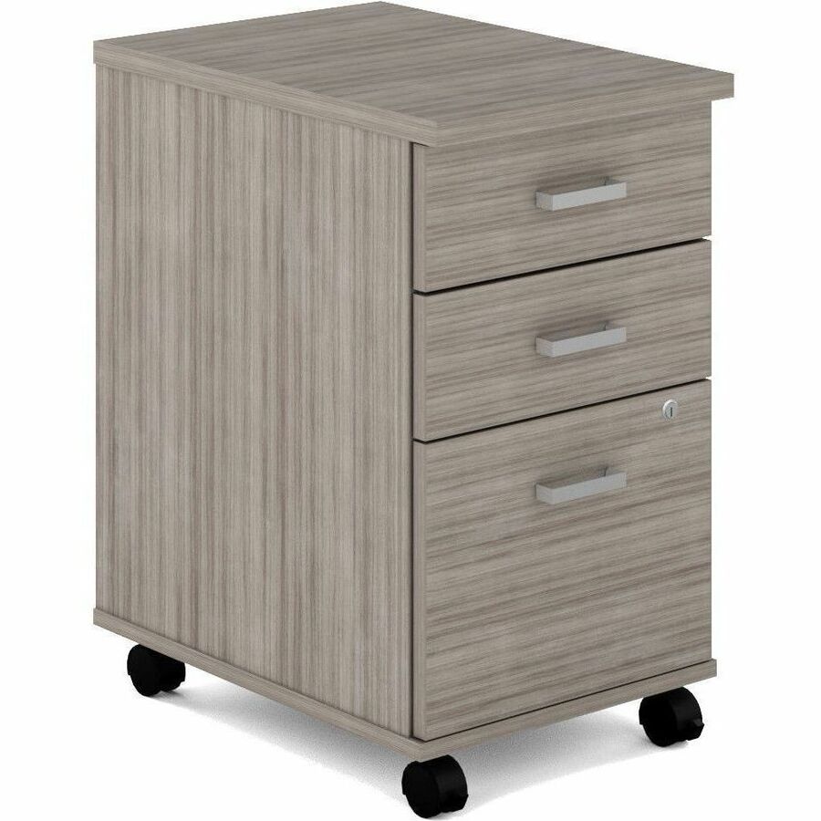 Newland Box/Box/File Mobile Pedestal, Noce Grigio
