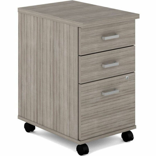 Newland Box/Box/File Mobile Pedestal, Noce Grigio