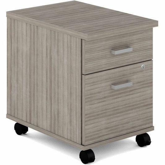 Newland Box/File Mobile Pedestal, Noce Grigio