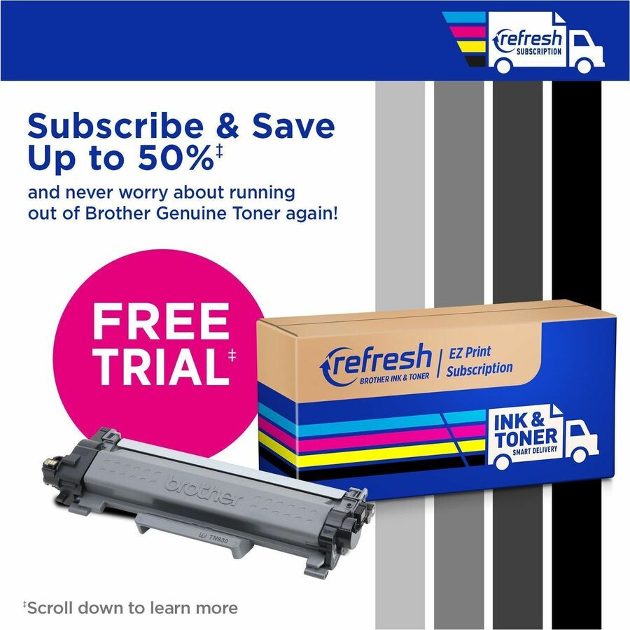 Brother Original High Yield Laser Toner Cartridge - Twin-pack - Black - 2 / Pack - TN830XL2PK
