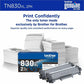 Brother Original High Yield Laser Toner Cartridge - Twin-pack - Black - 2 / Pack - TN830XL2PK
