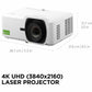 ViewSonic LX700-4K 3D Laser Projector - 16:9 - Wall Mountable, Ceiling Mountable - White - LX700-4K