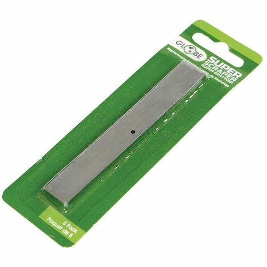 Globe 4 Inch Heavy Duty Scraper - 4"L / Silver / 5 Pack Replacement Blades