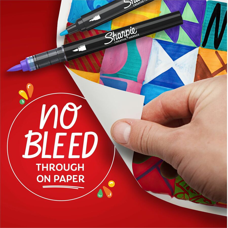 Sharpie Creative Markers, Water-Based Acrylic Markers, Brush Tip - 2196904