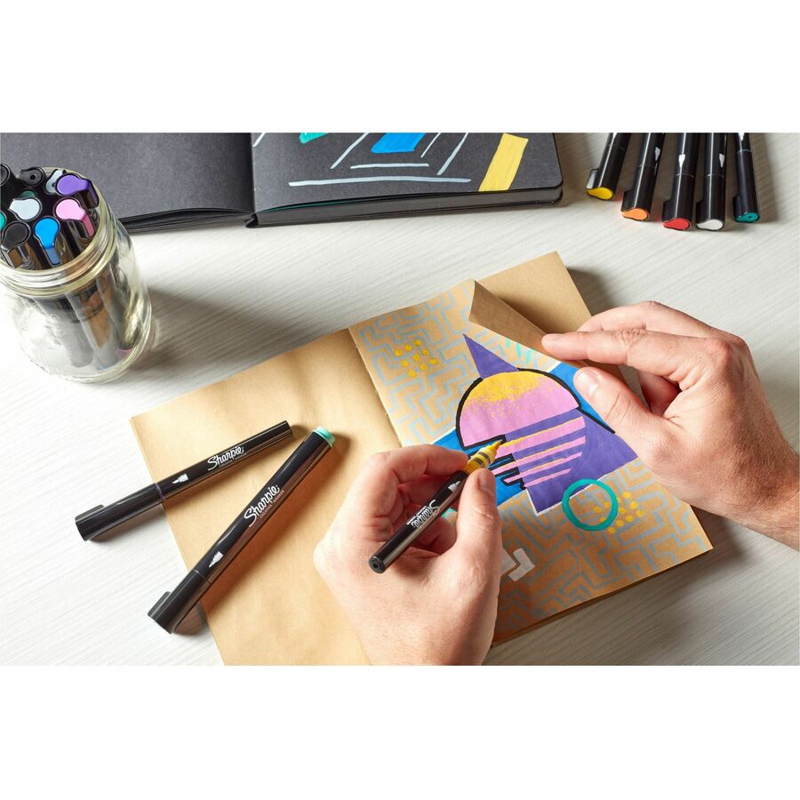 Sharpie Creative Markers, Water-Based Acrylic Markers, Brush Tip - 2196904
